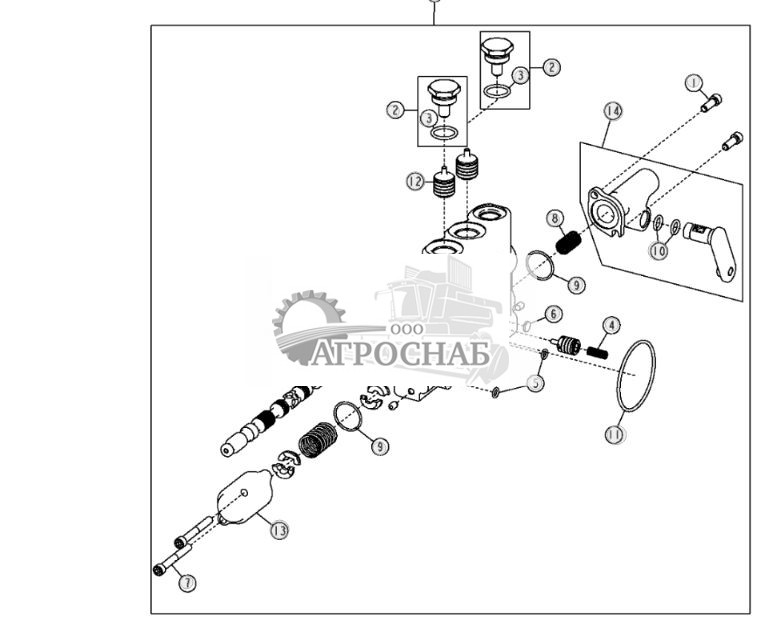 Секция клапана вращения круга (стандартные органы управления) - ST3614 472.jpg